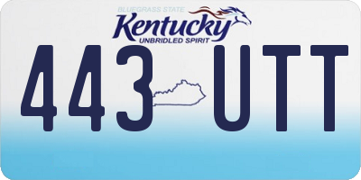 KY license plate 443UTT