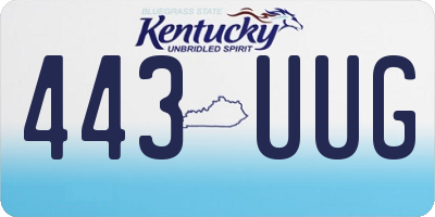 KY license plate 443UUG