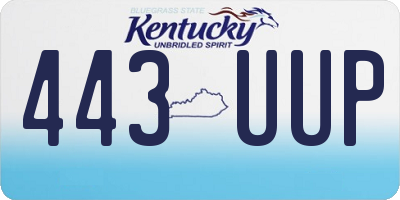 KY license plate 443UUP
