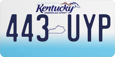 KY license plate 443UYP