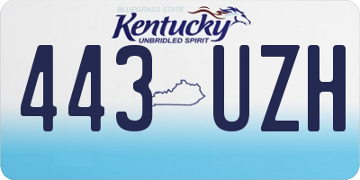 KY license plate 443UZH