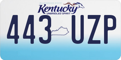 KY license plate 443UZP