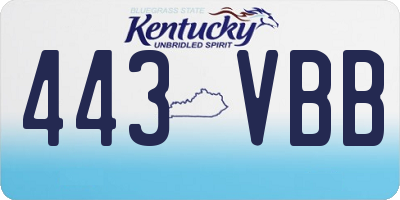 KY license plate 443VBB