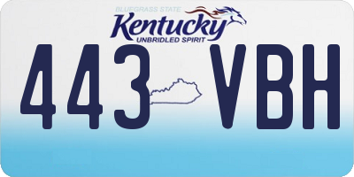 KY license plate 443VBH