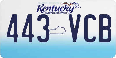 KY license plate 443VCB