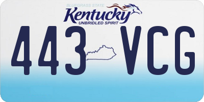 KY license plate 443VCG