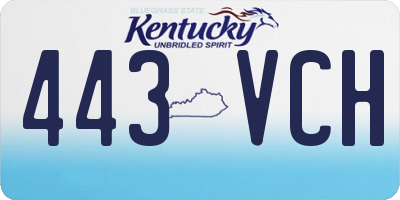 KY license plate 443VCH