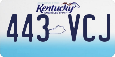 KY license plate 443VCJ