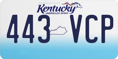 KY license plate 443VCP