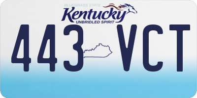 KY license plate 443VCT