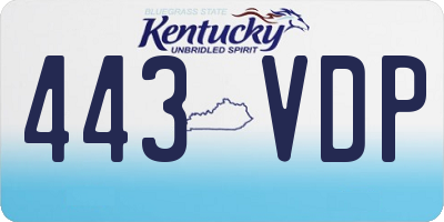 KY license plate 443VDP