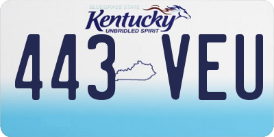 KY license plate 443VEU