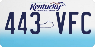 KY license plate 443VFC