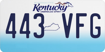 KY license plate 443VFG