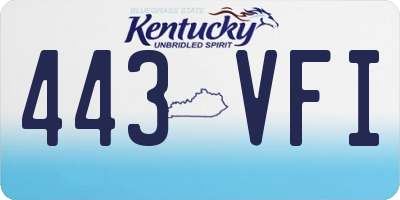 KY license plate 443VFI