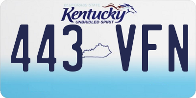 KY license plate 443VFN