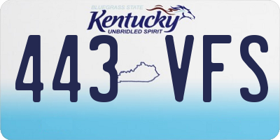 KY license plate 443VFS
