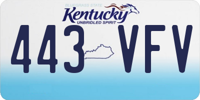 KY license plate 443VFV