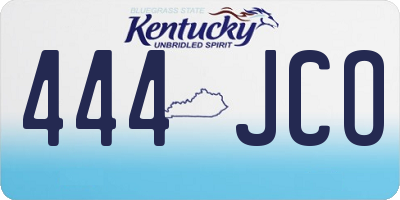 KY license plate 444JCO