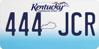 KY license plate 444JCR