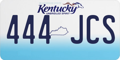 KY license plate 444JCS
