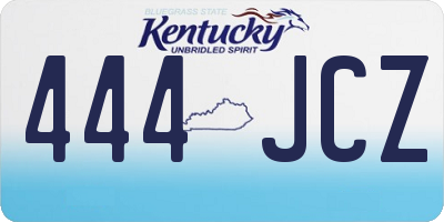 KY license plate 444JCZ