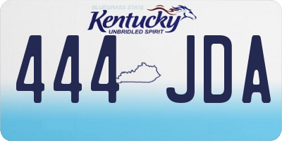 KY license plate 444JDA