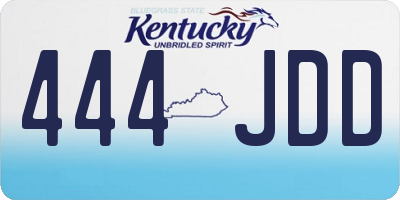 KY license plate 444JDD
