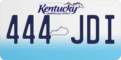 KY license plate 444JDI