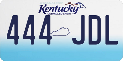 KY license plate 444JDL