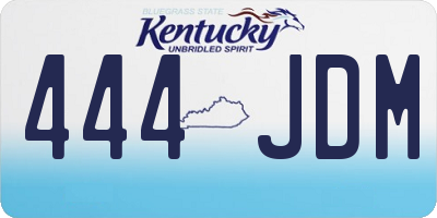 KY license plate 444JDM