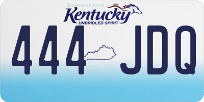 KY license plate 444JDQ