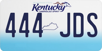 KY license plate 444JDS
