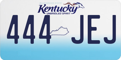 KY license plate 444JEJ