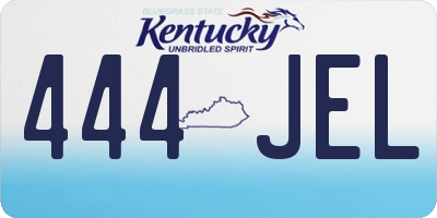KY license plate 444JEL