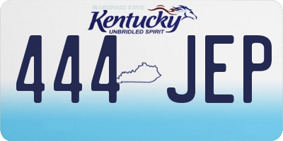 KY license plate 444JEP