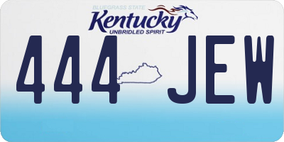 KY license plate 444JEW