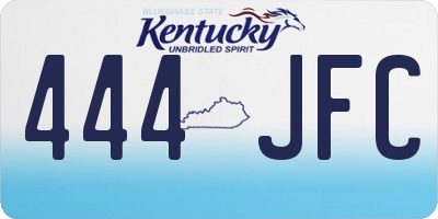 KY license plate 444JFC