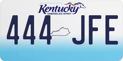 KY license plate 444JFE