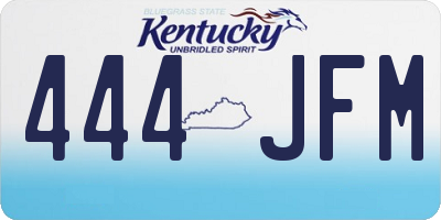 KY license plate 444JFM