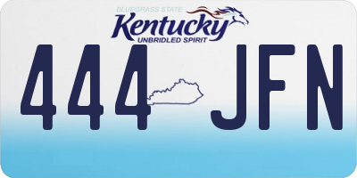 KY license plate 444JFN