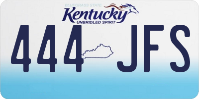 KY license plate 444JFS