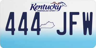 KY license plate 444JFW