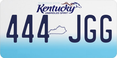 KY license plate 444JGG