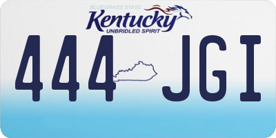 KY license plate 444JGI