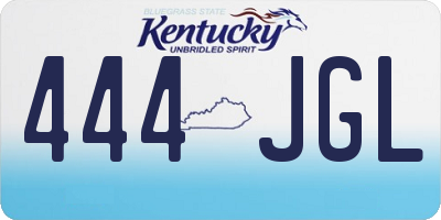 KY license plate 444JGL