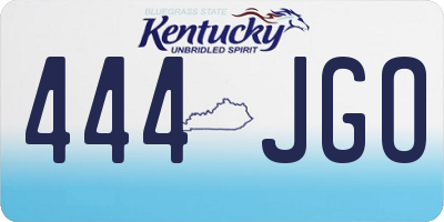 KY license plate 444JGO