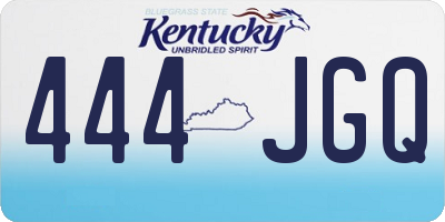 KY license plate 444JGQ