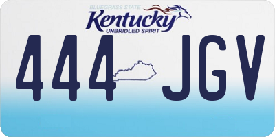 KY license plate 444JGV