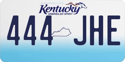 KY license plate 444JHE